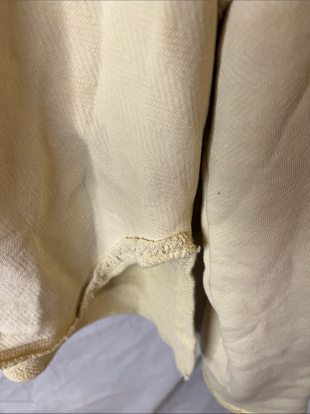 Free People Cream Raw Edge Oversized Sweatshirt - Picture 7 of 12
